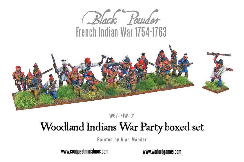 Black Powder: French Indian War 1754-1763: Woodland Indians War Party boxed set - WG7-FIW-01