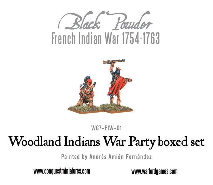 Black Powder: French Indian War 1754-1763: Woodland Indians War Party boxed set - WG7-FIW-01