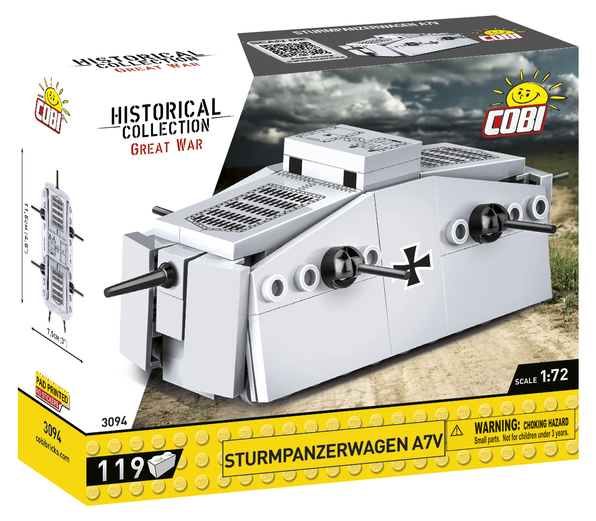 Cobi 3094 - HC WWII - Maßstab 1:72 - Sturmpanzerwagen A7V