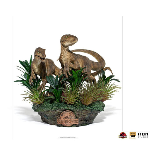 Just The Two Raptors Deluxe Art Scale 1/10 - Jurassic Park Statue