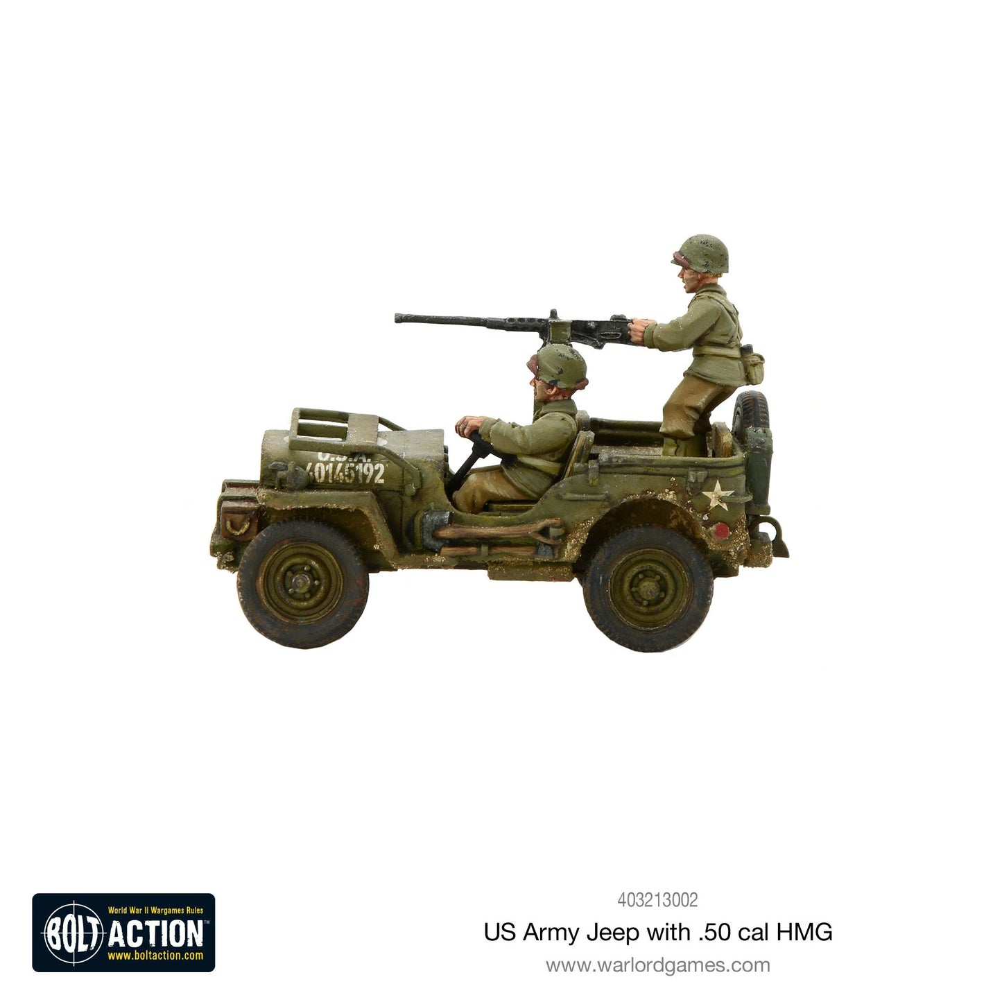 Bolt Action - US Army Jeep with 50 Cal HMG - 403213002