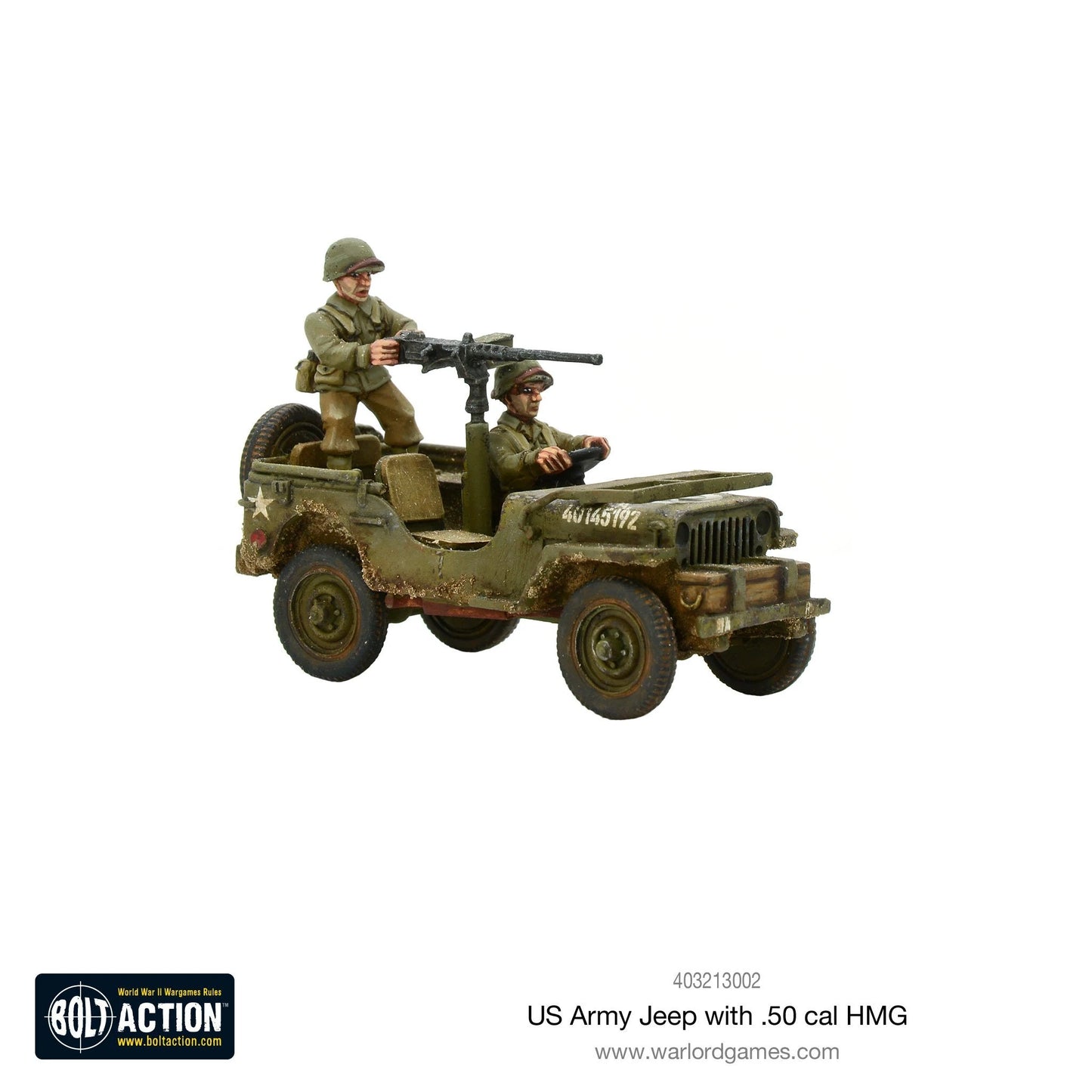 Bolt Action - US Army Jeep with 50 Cal HMG - 403213002