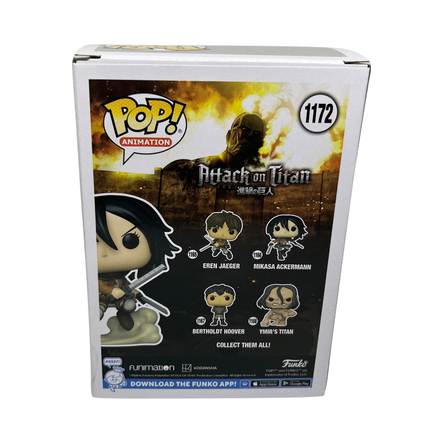 Funko POP! Animation: Attack on Titan - Mikasa Ackermann #1172 Swords Special Edition