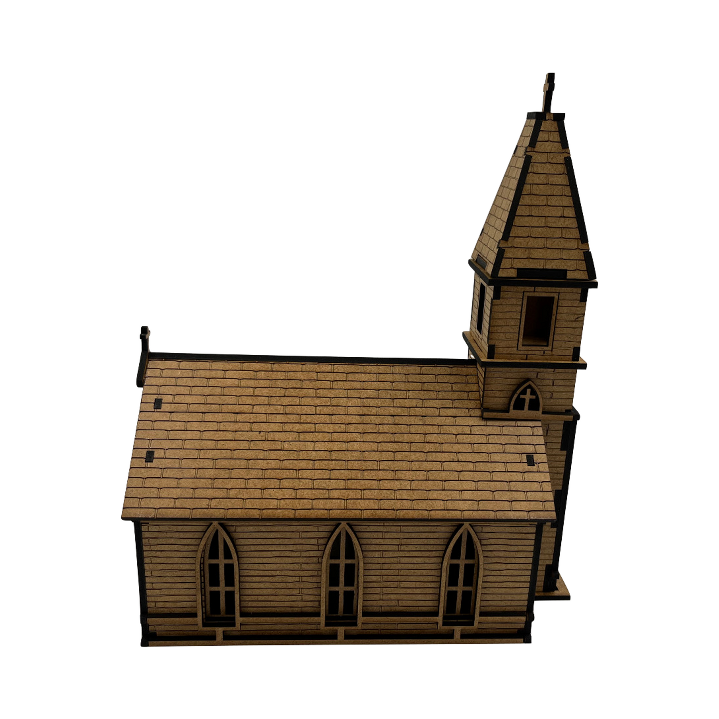 Kirche in der Normandie / 28mm aus MDF 3mm / Wargaming Laser Cut