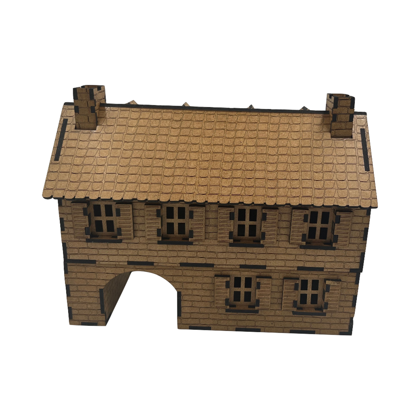 Modular Doppelhaus mit Balkon in der Normandie / 28mm aus MDF 3mm / Wargaming Laser Cut