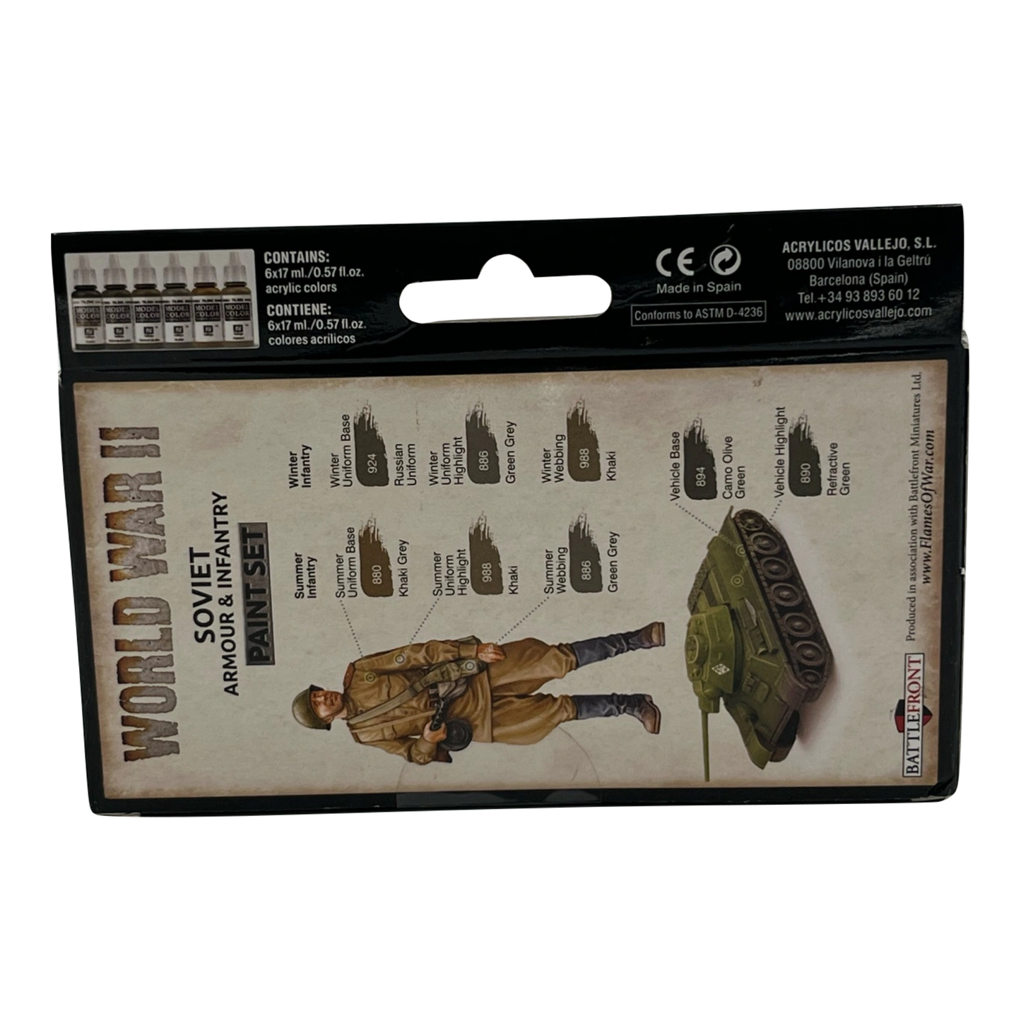 Vallejo WWII Soviet Armour & Infantry Paint Set