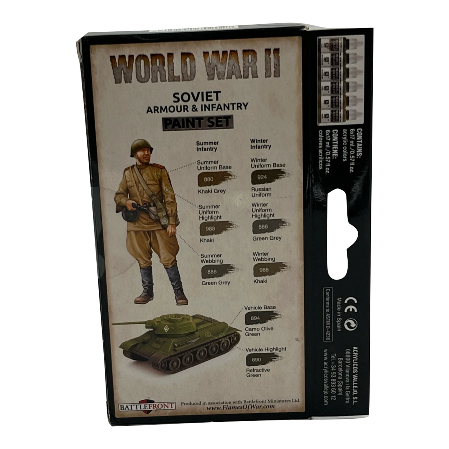 Vallejo WWII Soviet Armour & Infantry Paint Set