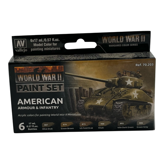 Vallejo WWII American Armour & Infantry Paint Set