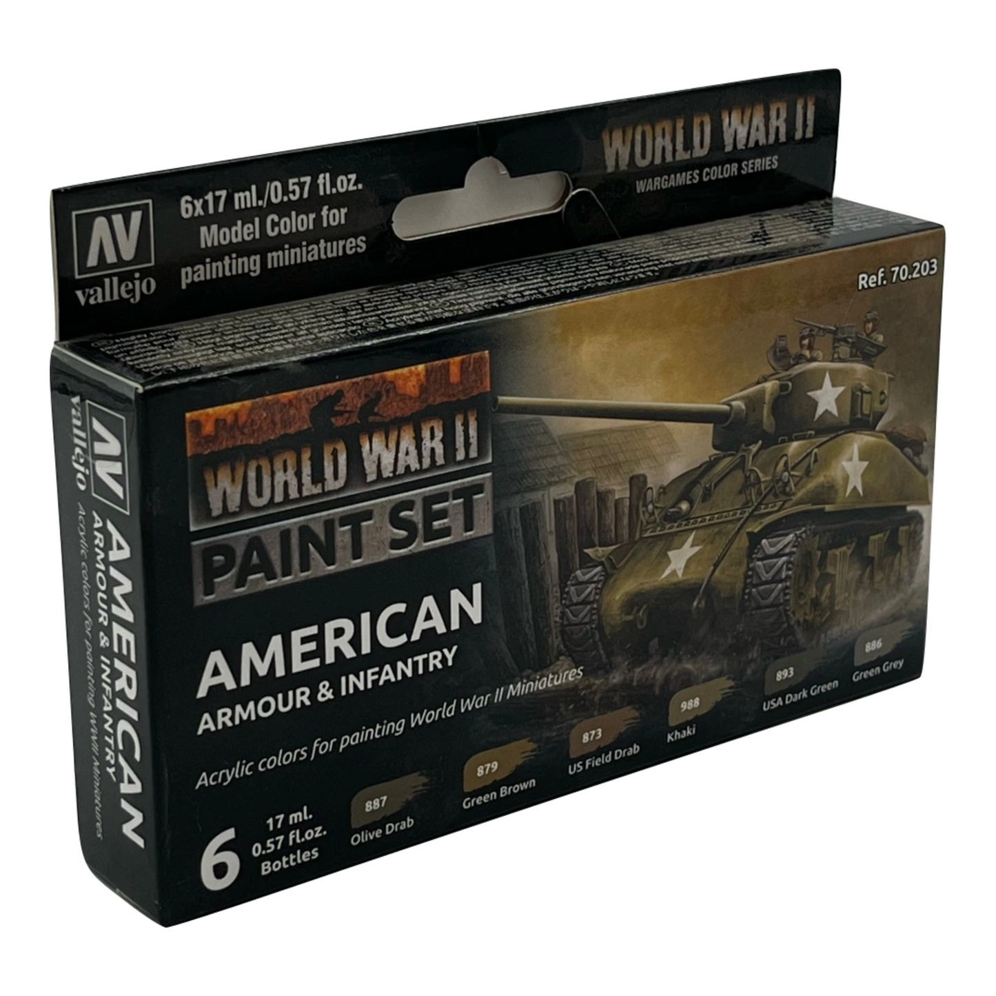 Vallejo WWII American Armour & Infantry Paint Set