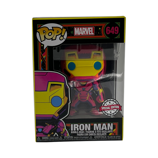 Funko POP! - Marvel: Black Light Iron Man #649