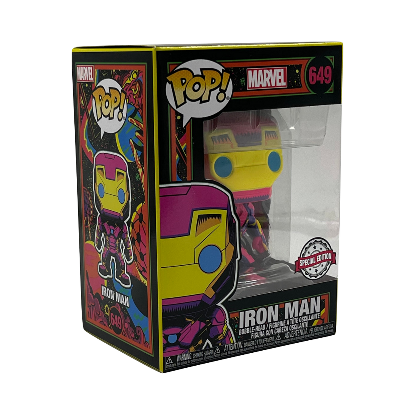 Funko POP! - Marvel: Black Light Iron Man #649