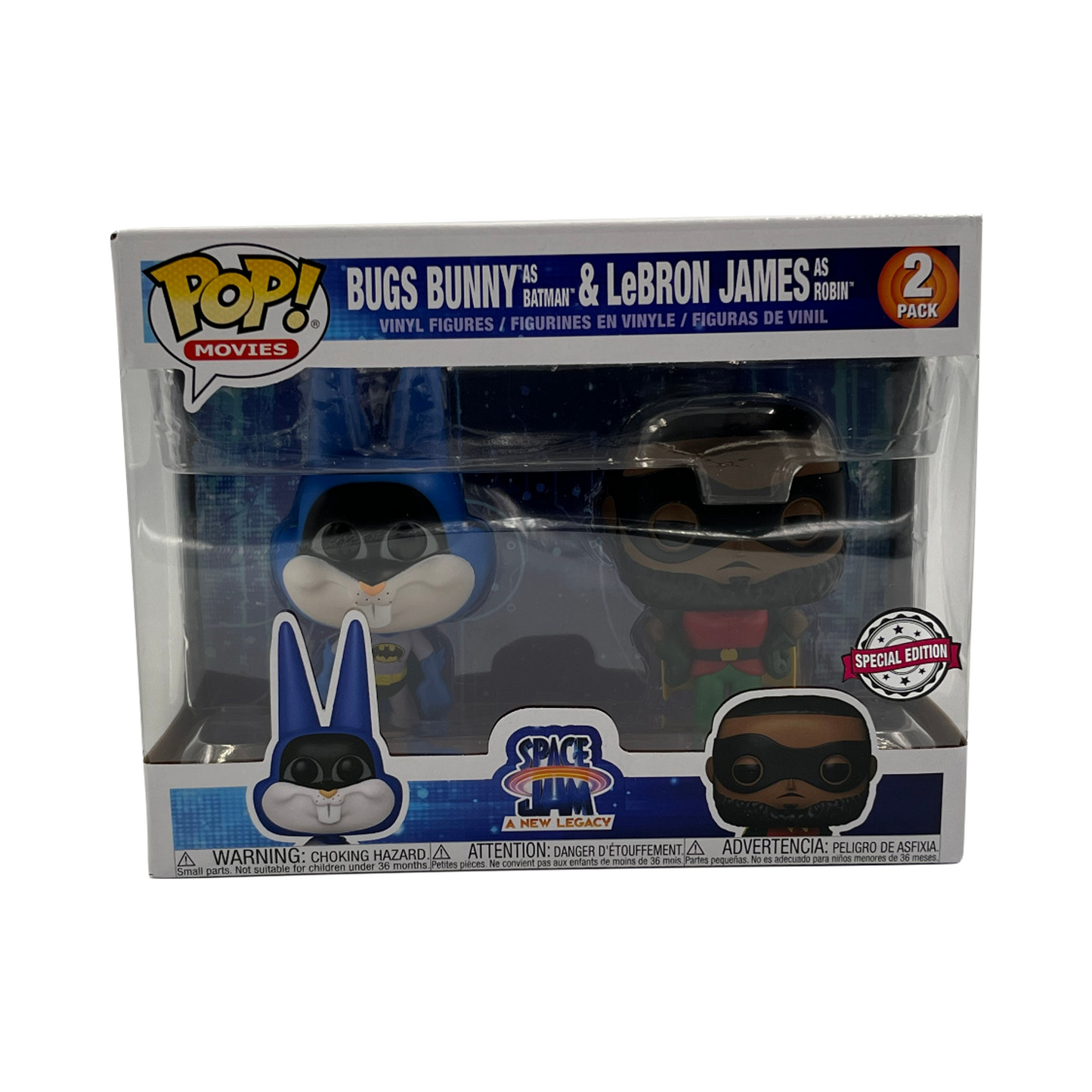 Funko POP! Movies: SJ2- Bugs as Batman & LeBron as Robin (Exclusive) 2Pack