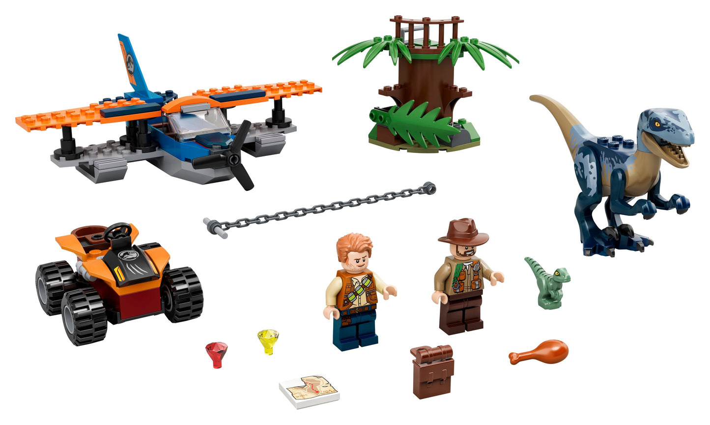 LEGO® Jurassic World 75942 Velociraptor: Rettungsmission mit dem Doppeldecker