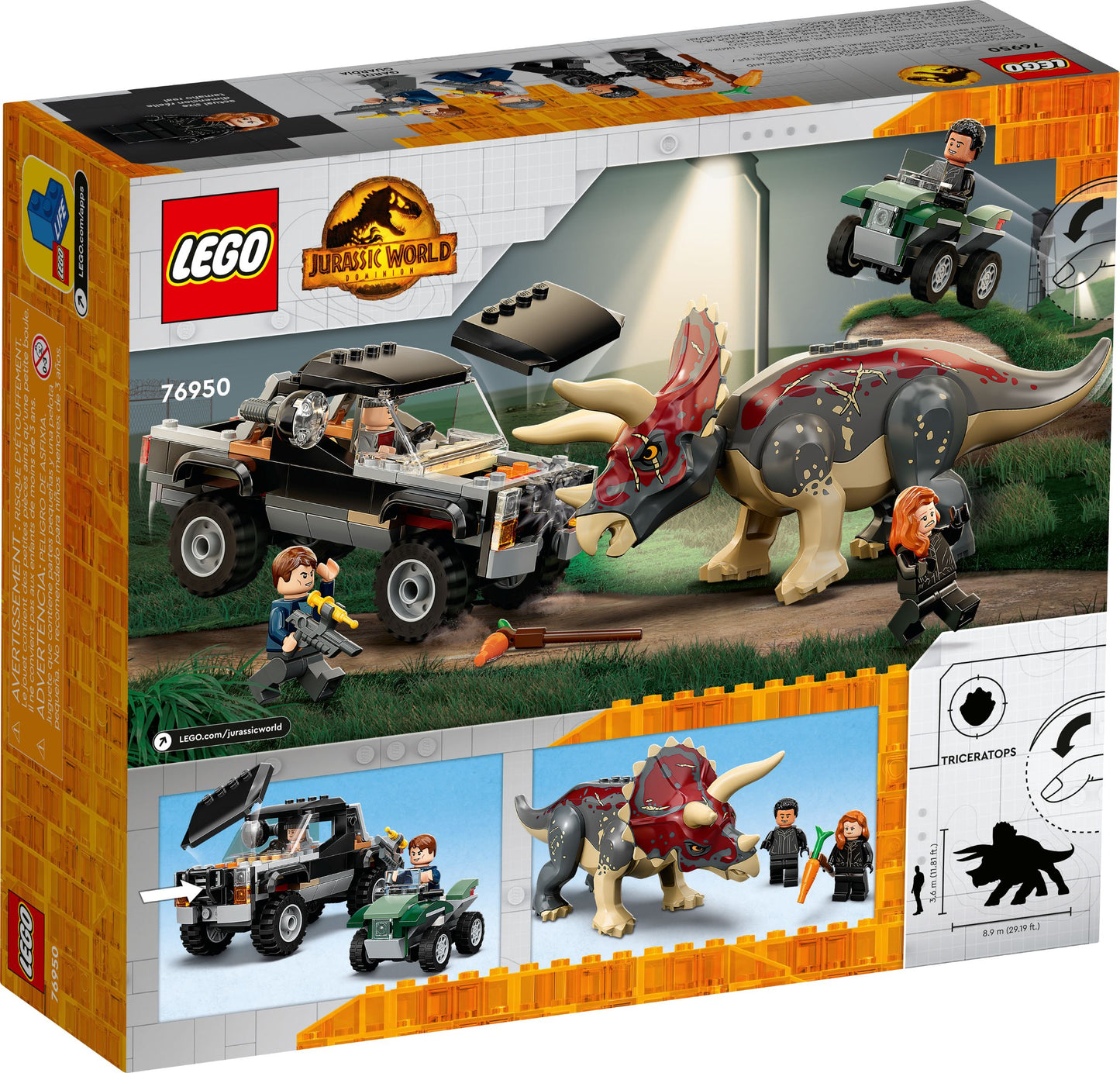 LEGO® Jurassic World 76950 Triceratops-Angriff